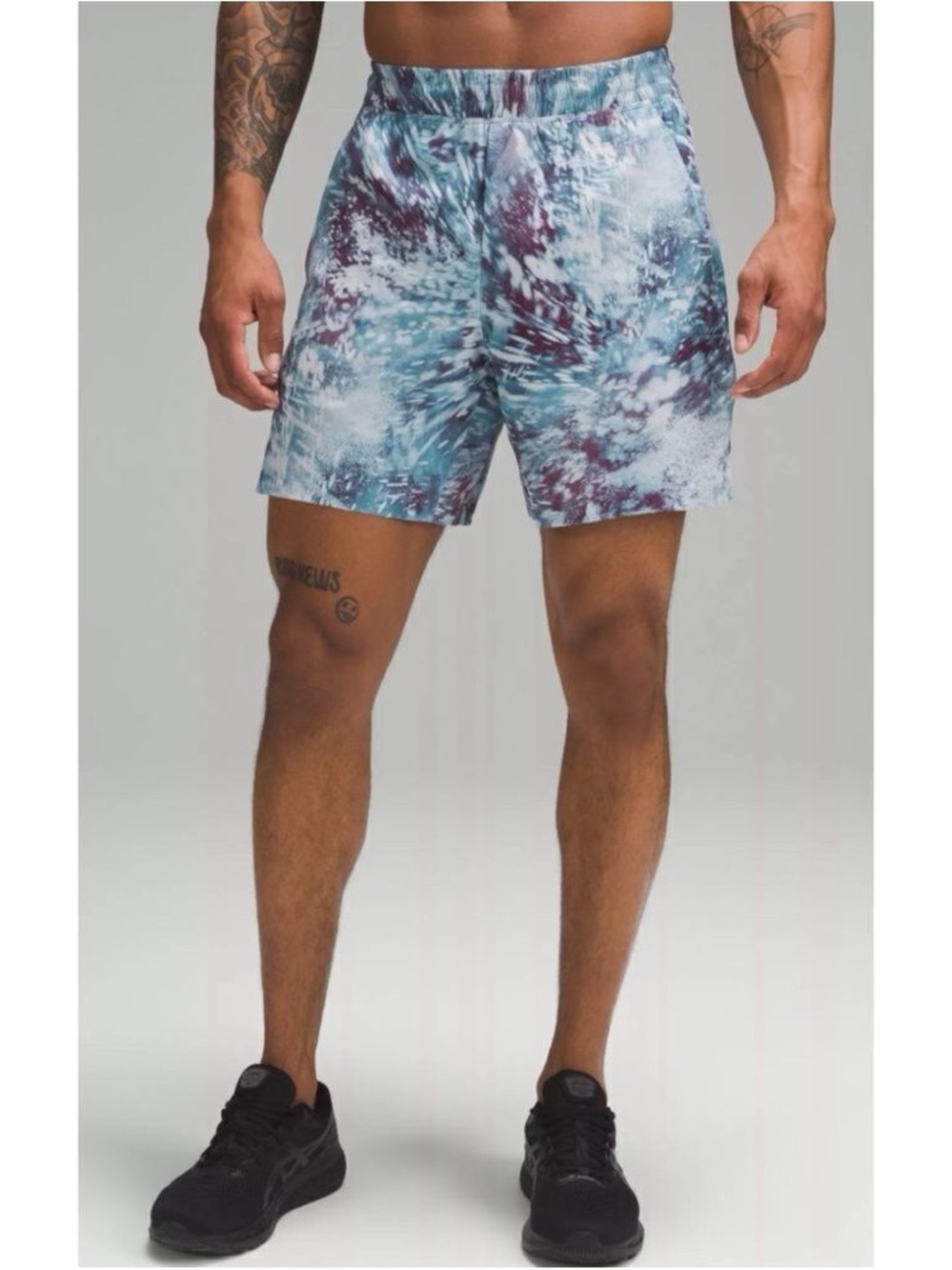 lululemon athletica Men's Tie-Dye Athletic Shorts in Blue and Purple